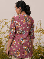 Libas WomenS Silk Blend Printed A-Line Kurtis (37074_Pink