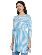 Greciilooks Cotton Printed Regular Kurti Festive Kurta Set For Women