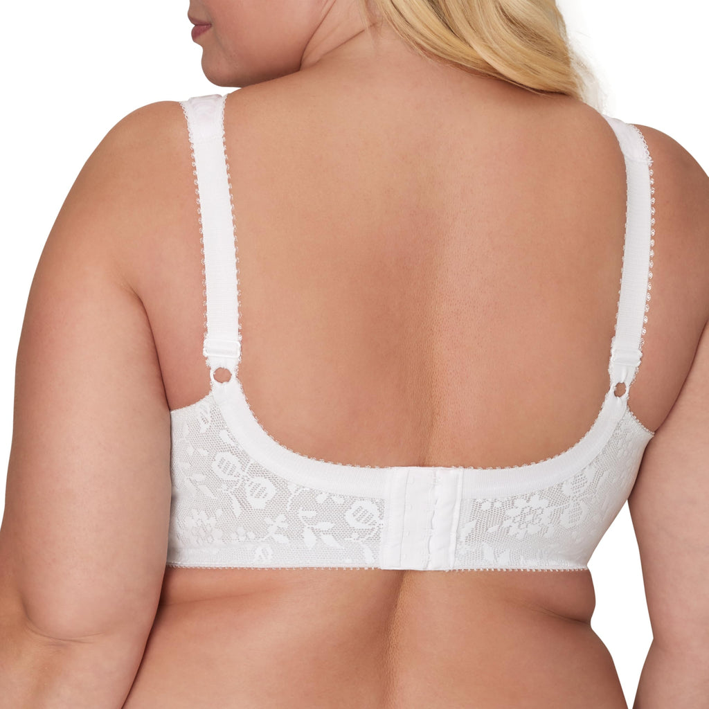 Playtex Women's 18 Hour Comfort-Strap Wireless, Full-Coverage Bra, Single, White/Natural Beige, 2-Pack