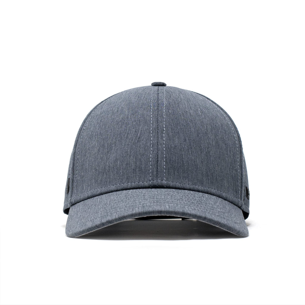 melin A-Game Hydro, Performance Snapback Hat, Water-Resistant Baseball Cap for Men & Women, Heather Light Blue, Small