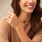 Fossil Women's Watch Ring Quartz Stainless Steel Watch, Color: Gold Glitz (Model: ES5319)