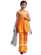 Libas GirlS Cotton Kurta Set (90045K_Mustard