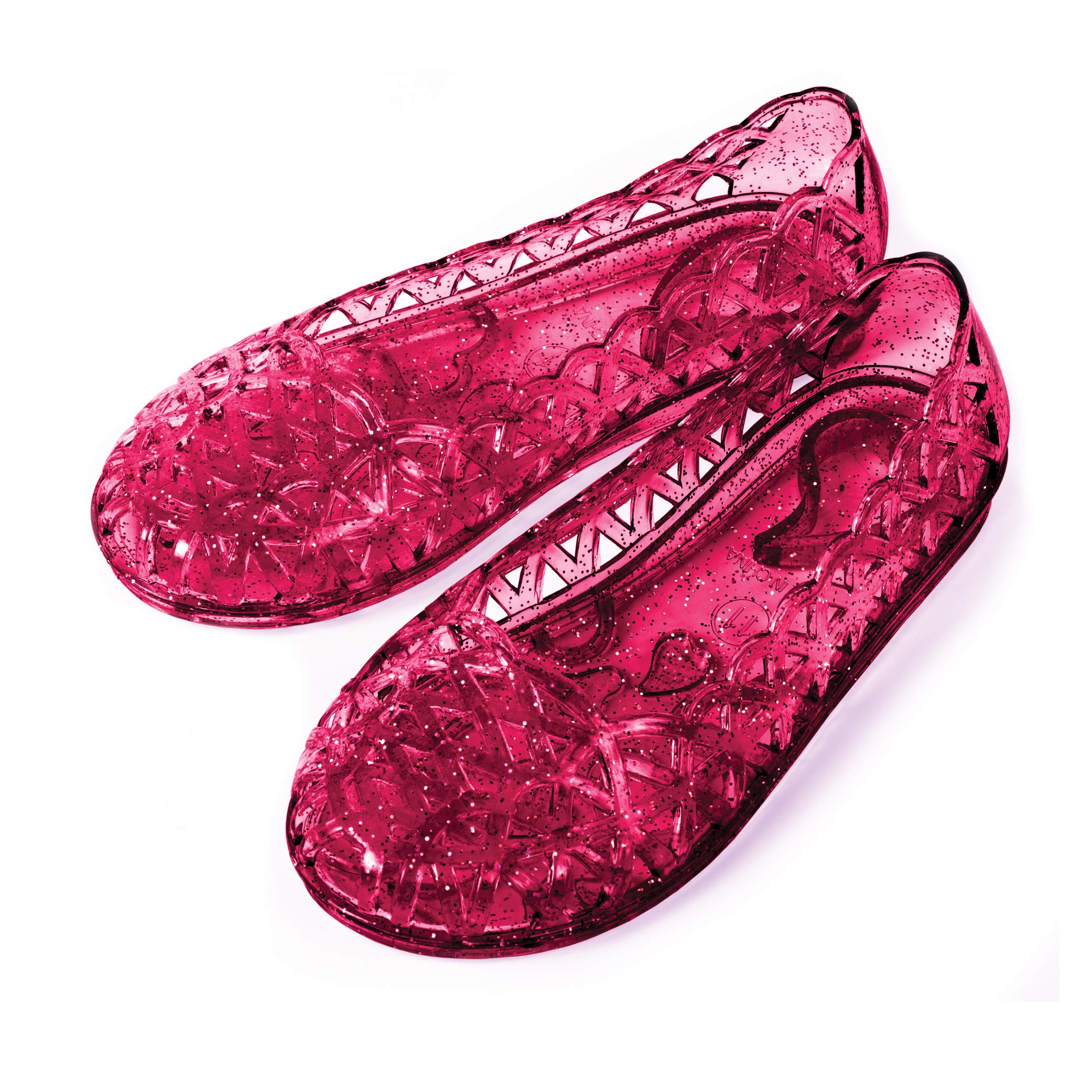 Heart Sole Girl Jellies Shoes - 8 Pink by DelSol for Kids - 1 Pair Shoes