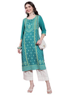 Ketch WomenS Cotton Blend Regular Fit Dress Kurta (Khku000399_Teal