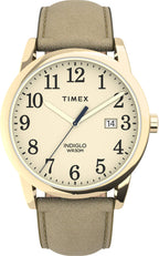 Timex Women's Easy Reader 38mm Watch - Gold-Tone Case Cream Dial with Light Gold-Tone Leather Strap