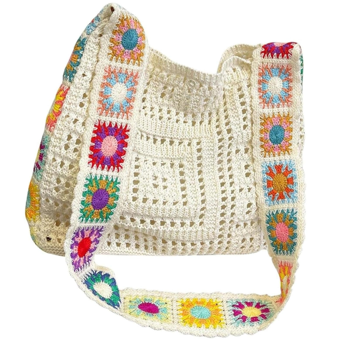 Enakshi Crochet Tote Bag Pouch Knitted Women Shoulder Bag For Outdoor Party Birthday Beige|Clothing, Shoes & Accessories | Women