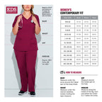 Dickies EDS Essentials Scrubs, V-Neck Womens Tops with Four-Way Stretch and Moisture Wicking DK615, S, Ciel