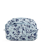 Vera Bradley Women's Cotton Mini Cosmetic Makeup Organizer Bag, Perennials Gray - Recycled Cotton, One Size