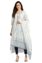 Aurelia Women'S Rayon Kurta, Tights & Dupatta (21Fed10282-601500_Off-White_S)