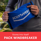 SCOTTeVEST Pack Windbreaker Jacket for Men - 19 Hidden Pockets - Lightweight Water Repellent Coat for Travel & More (Black, Larg