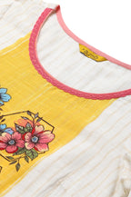 Aurelia Women Cotton Straight Fit Floral Printed Straight Kurta