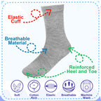 Falari 12-Pack Boy Toddler Kids Cotton Crew Socks 2-4 Navy