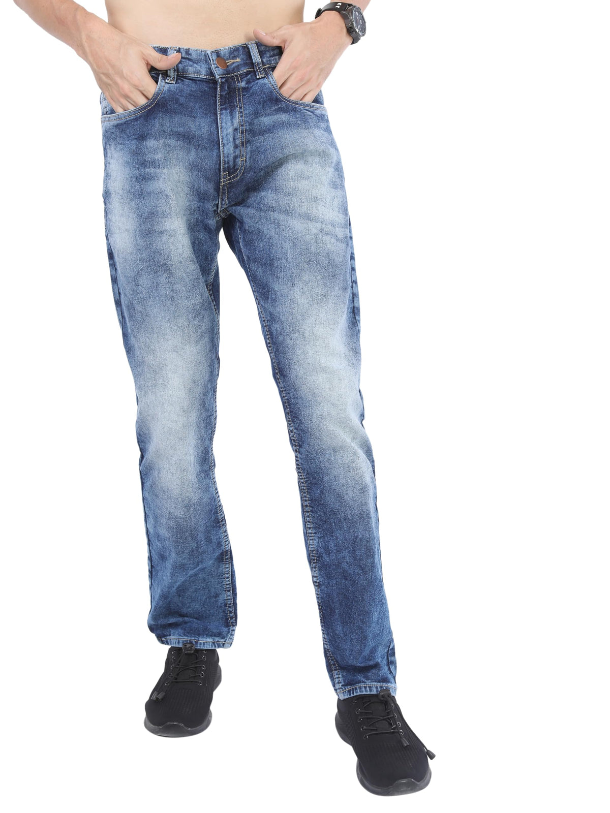 Ketch Mens Blue New Slim Straight Jeans