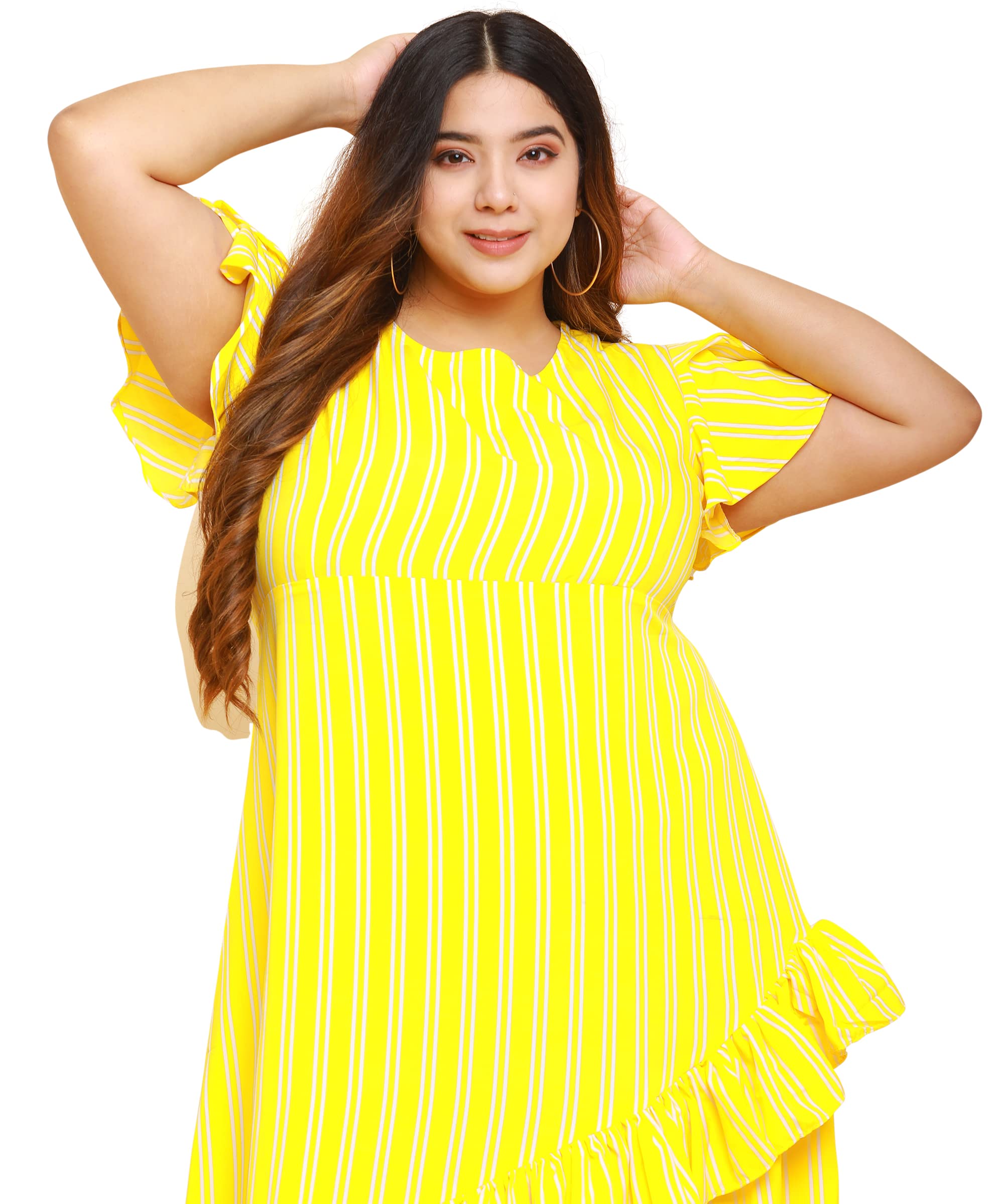 Oomph! Dress For Women Stylish| Summer Vacation Style |Floral Print Wrap Maxi |Lightweight Flared Maxi Dress For Casual & Holida