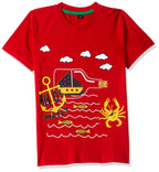 T2F Boys Cotton Printed Regular Fit T-Shirt (Pack of 5)