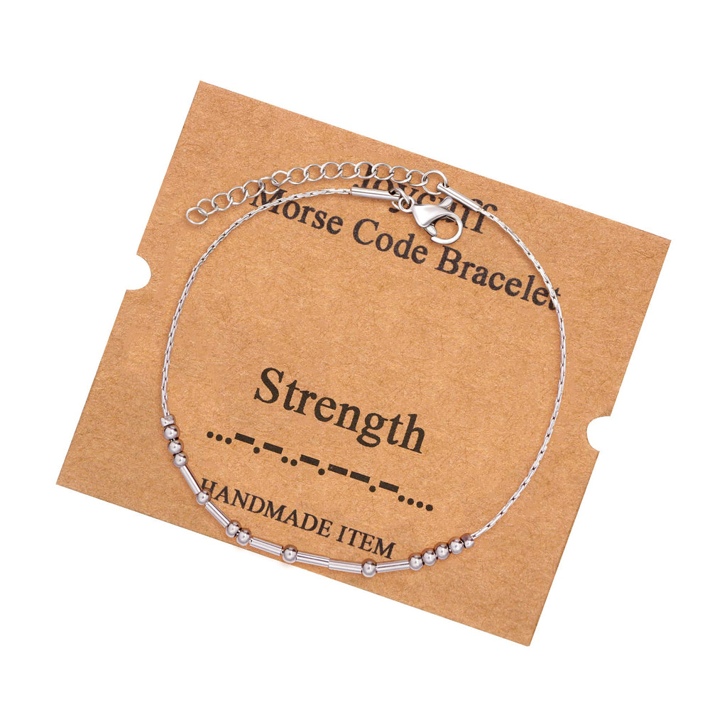 JoycuFF Best Friend Birthday Gifts for Women Unique Funny Gifts Morse Code Bracelets for Women Sister Birthday Christmas Graduat