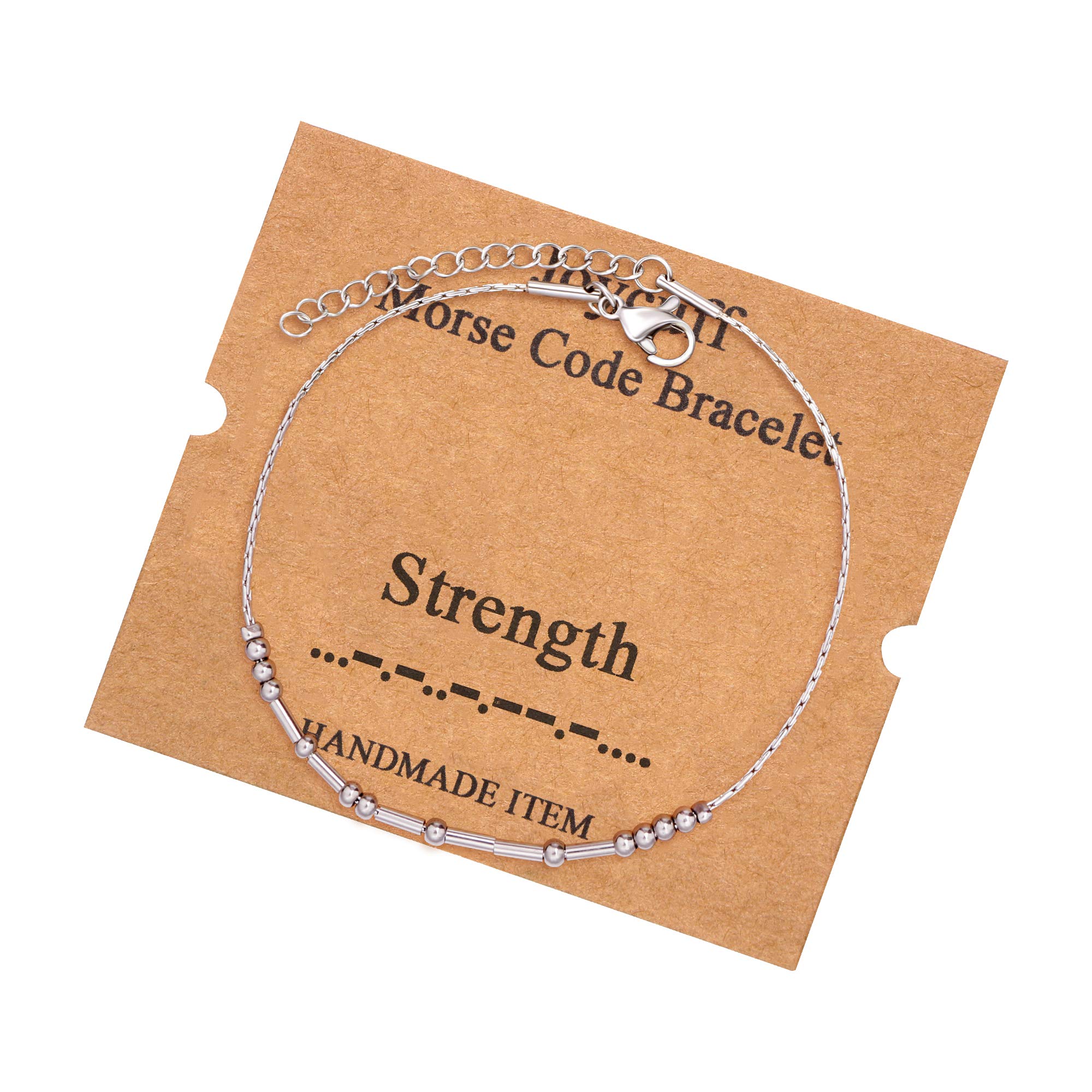 JoycuFF Best Friend Birthday Gifts for Women Unique Funny Gifts Morse Code Bracelets for Women Sister Birthday Christmas Graduat