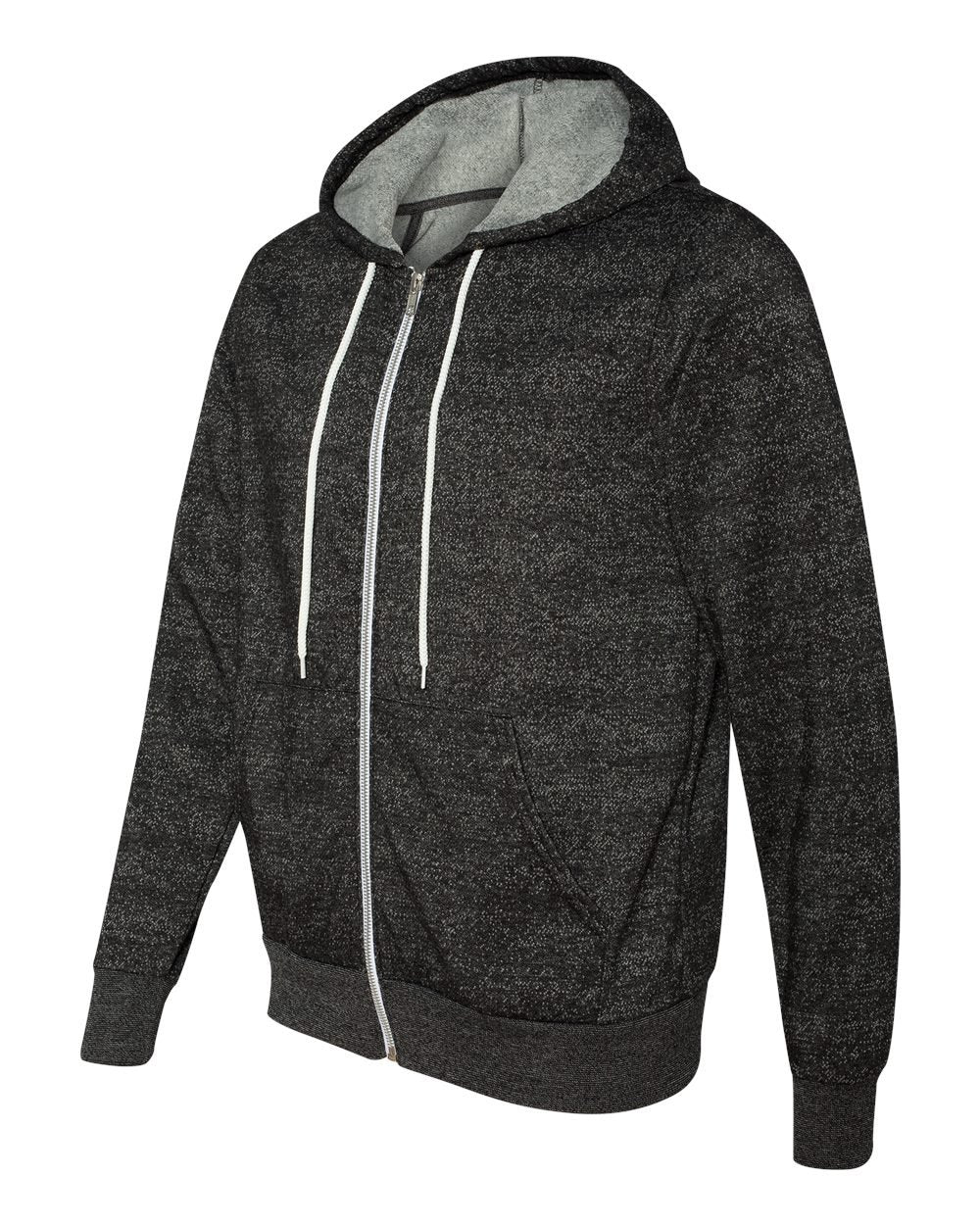 Unisex Sponge Fleece Full-Zip Hooded Sweatshirt - ASPHALT - 2XL(D0102H7WMgP)