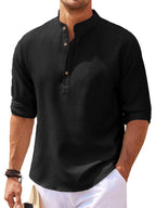 Noble Monk Men'S Regular Fit Textered Kurta | Henley Neck | Full Sleeves | Casual Kurta For Men