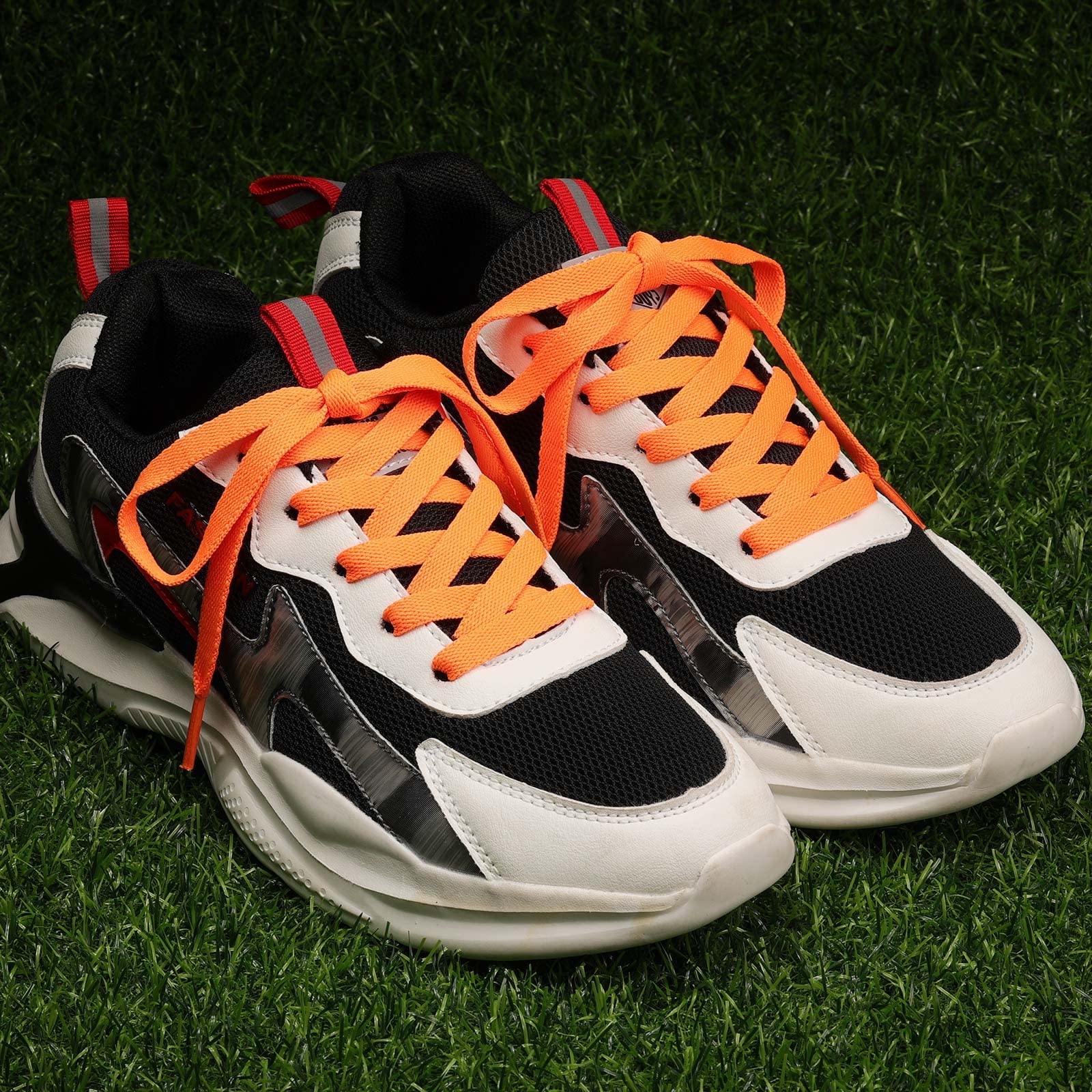 Puzeam Upgrade Tight Weave Flat Shoelaces 28 Colors 5/16 Wide Shoe Laces for Sneakers-Orange-180