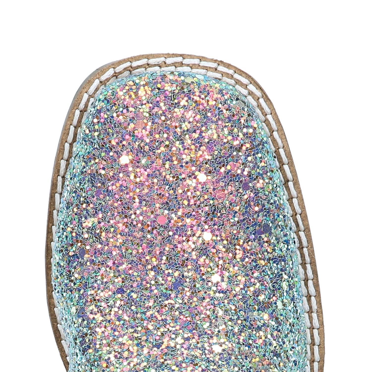 Smoky+Children+Ariel+Pastel+Glitter%2c+Crazy+Horse+Western+Cowboy+Boot%2c+Size+3R