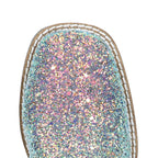 Smoky Children Ariel Pastel Glitter, Crazy Horse Western Cowboy Boot, Size 2.5R