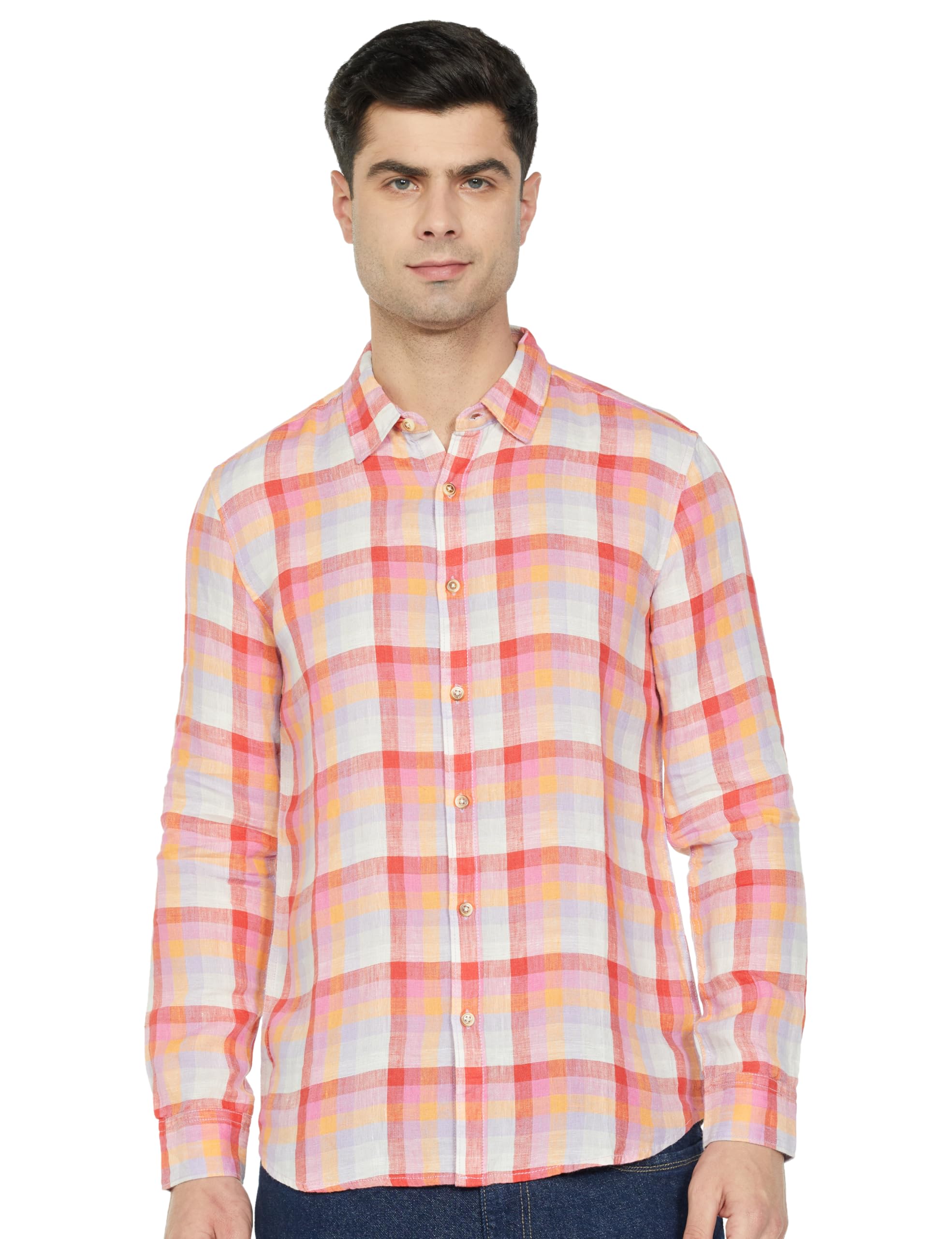 Pepe Jeans MenS Regular Fit Shirt (Pm308075255L_Red