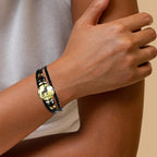 Dcfywl731 2Pcs Libra Zodiac Bracelets for Women 12 Constellations Multilayer Leather Bracelet Handmade Woven Zodiac Sign Wrap Wr