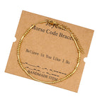 JoycuFF Believe In You Like I Do Morse Code Bracelets for Women Daughter Sister Friends Classmates Birthday Christmas Graduation