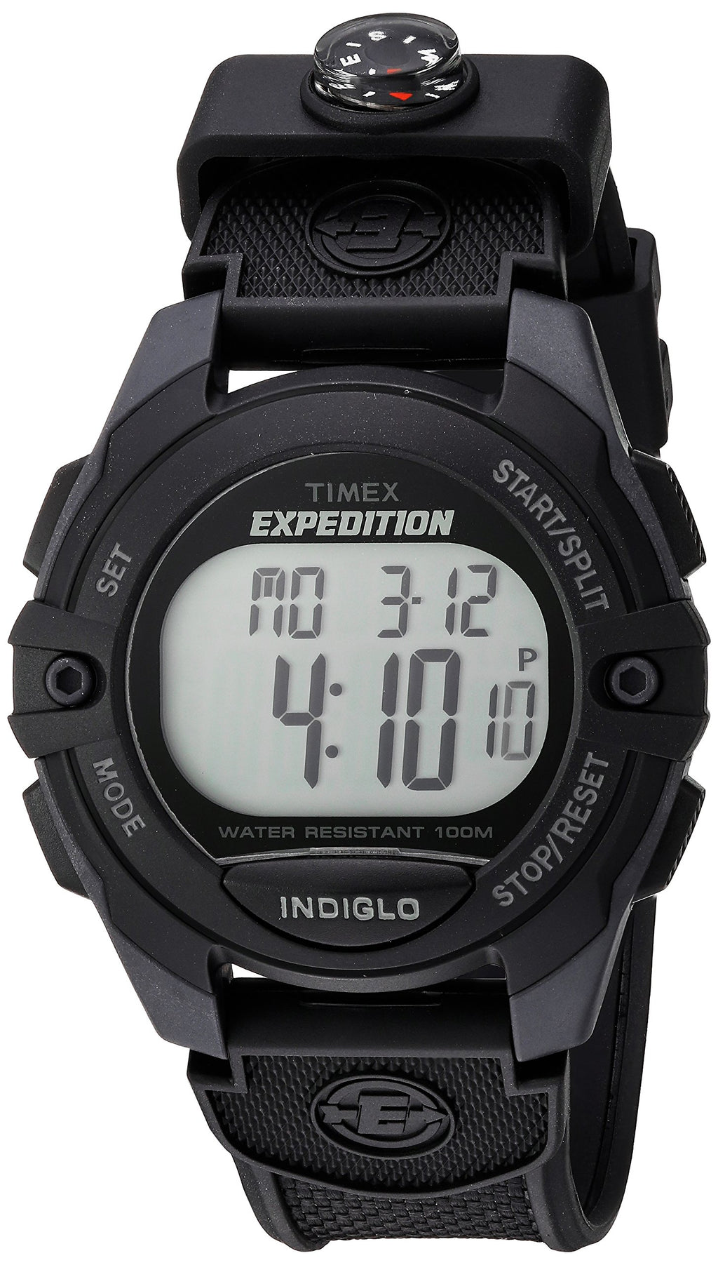Timex Men's TW4B07700 Expedition Full-Size Digital CAT Black Resin Strap Watch