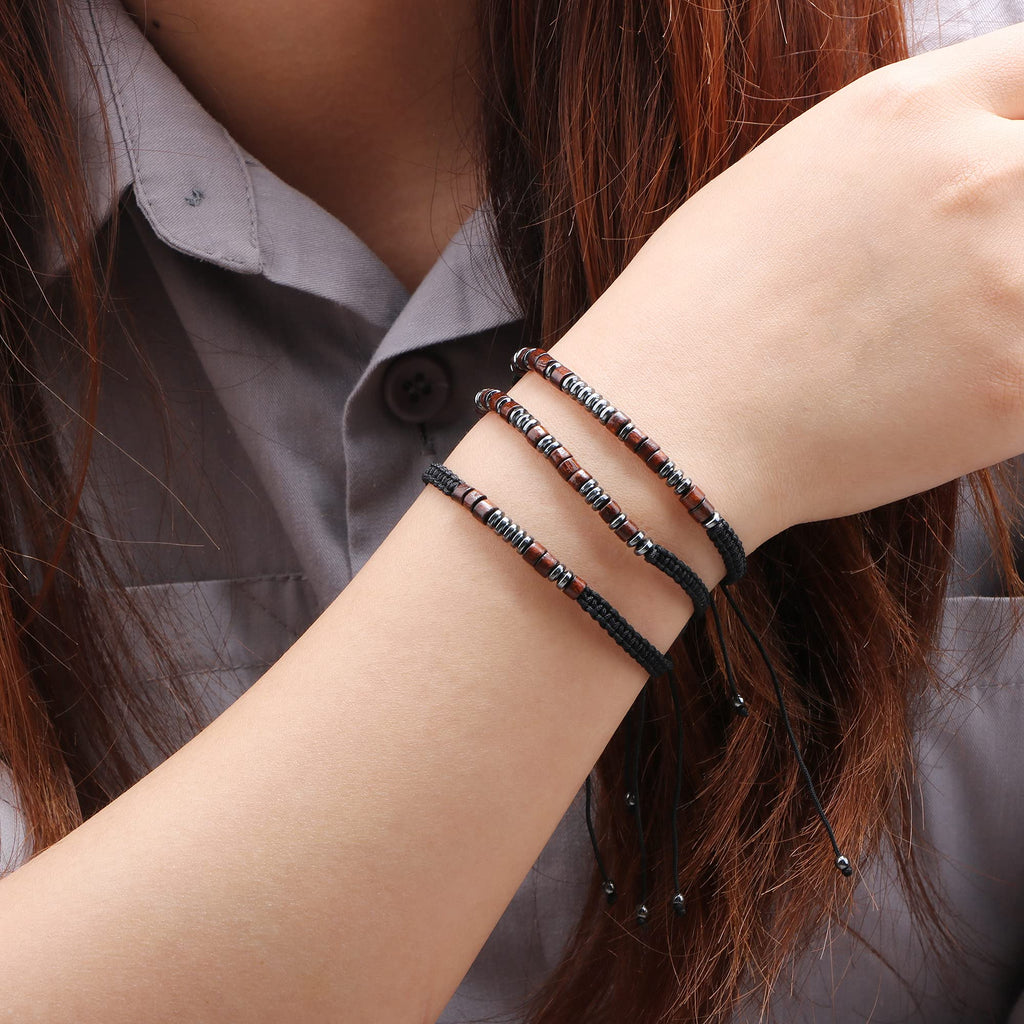 JoycuFF Never Give Up Women 's Bracelets Morse Code Bracelets Gift for Men Women Birthday Christmas Gifts Cord Wrap Wood Beads B