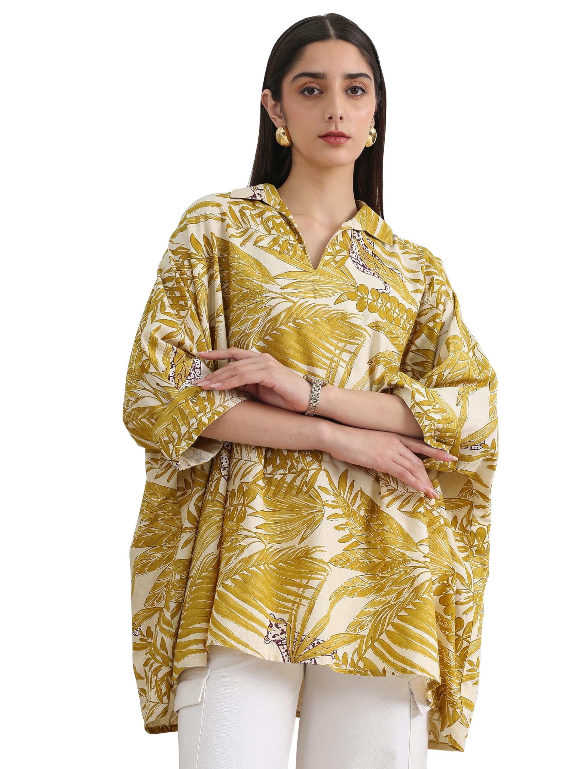 Libas Printed Cotton A-Line Kurti-43150Xxl