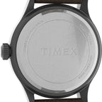 Timex Men's Expedition Scout 40mm Watch - Gunmetal Case Khaki Dial with Dark Brown Leather Strap
