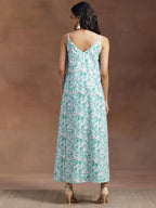 Libas WomenS Cotton A-Line Maxi Dress (26913_White