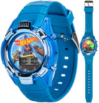 Hot Wheels Kids Watch - Light-Up LCD Display, Adjustable Comfortable Strap, Collectible Tin - Perfect for Boys and Girls