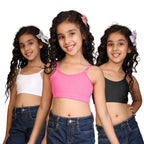 Kyda Kids Girls Antibacterial Cotton Solid Non Padded, Beginners Bra For Girls