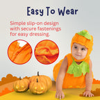 Dress Up America Baby Pumpkin Costume - Adorable Halloween Jack-O-Lantern Costume For Toddlers
