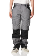 Caterpillar Men's Trademark Work Pants Built from Tough Canvas Fabric with Cargo Space, Classic Fit, Grey/Black, 28W x 30L