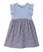 MIX-MEDIA RUFFLE DRESS MULTI - COL