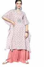 Stylum Women'S Stripes Printed Cotton Kaftan Kurta (Kaft4Tipsy36_Peach, S)