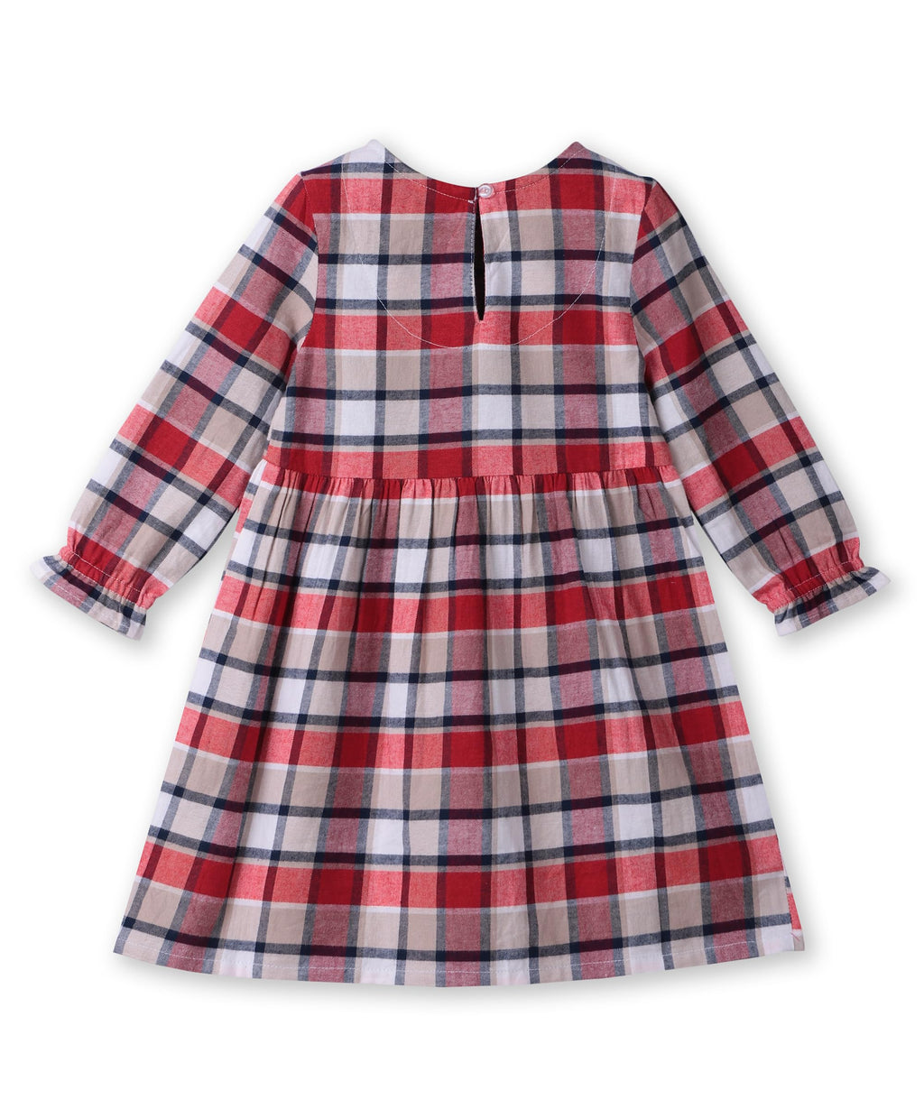 Beebay Kids Girls Heritage Checks Fit and Flare Checks Multi Multicolour