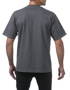 Pro Club Men's Heavyweight Cotton Short Sleeve Crew Neck T-Shirt, Graphite, X-Large