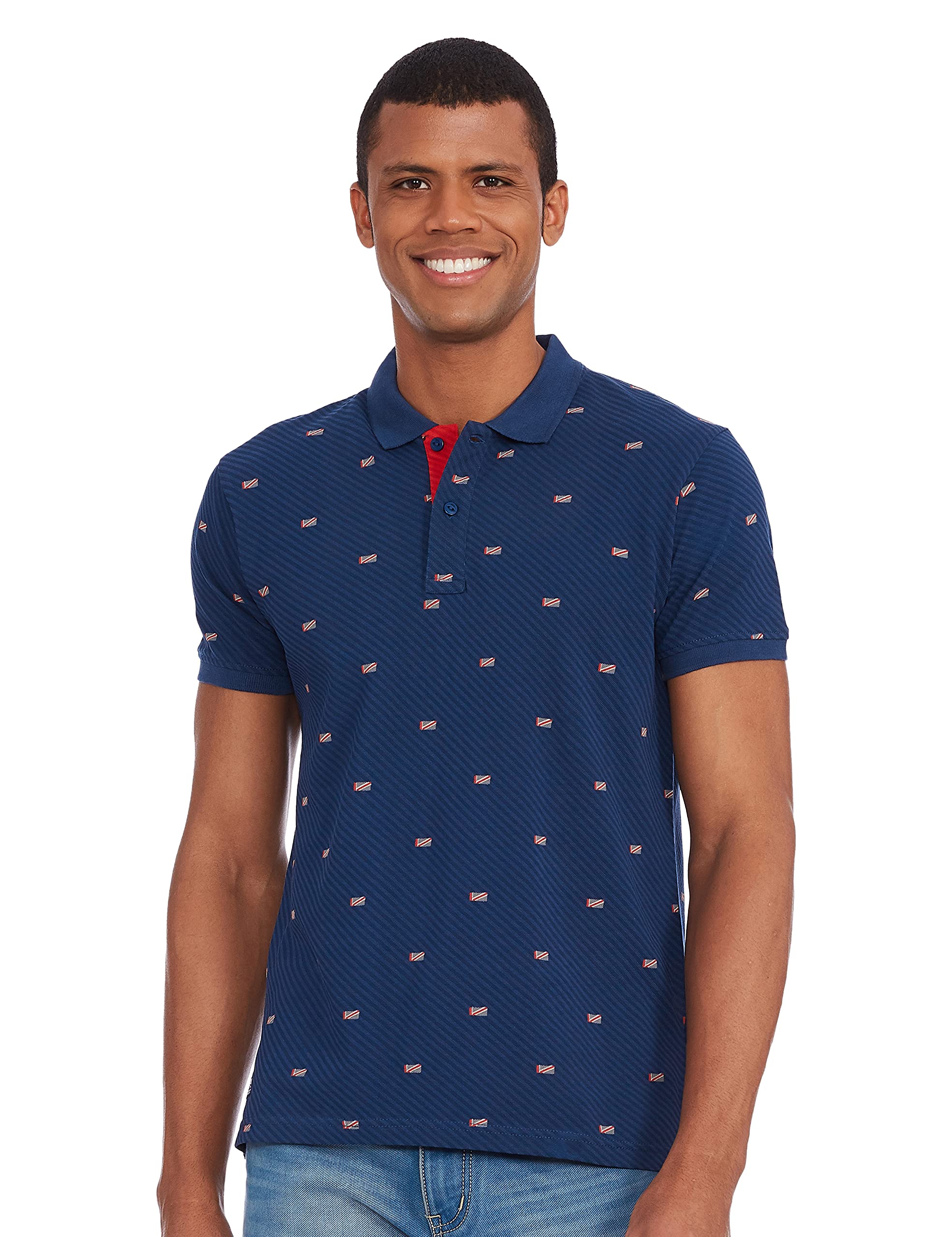 Pepe Jeans Mens Solid Regular Polo (Pm541498_Dark Denim_L