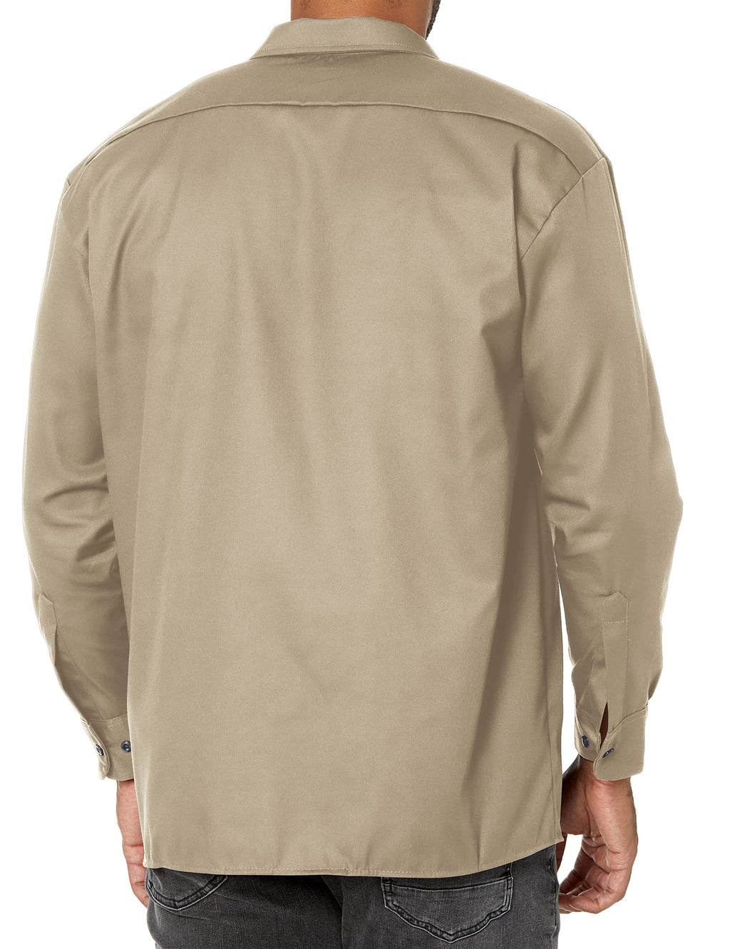 Dickies Mens Long Sleeve Work Shirt, Desert Sand, Medium