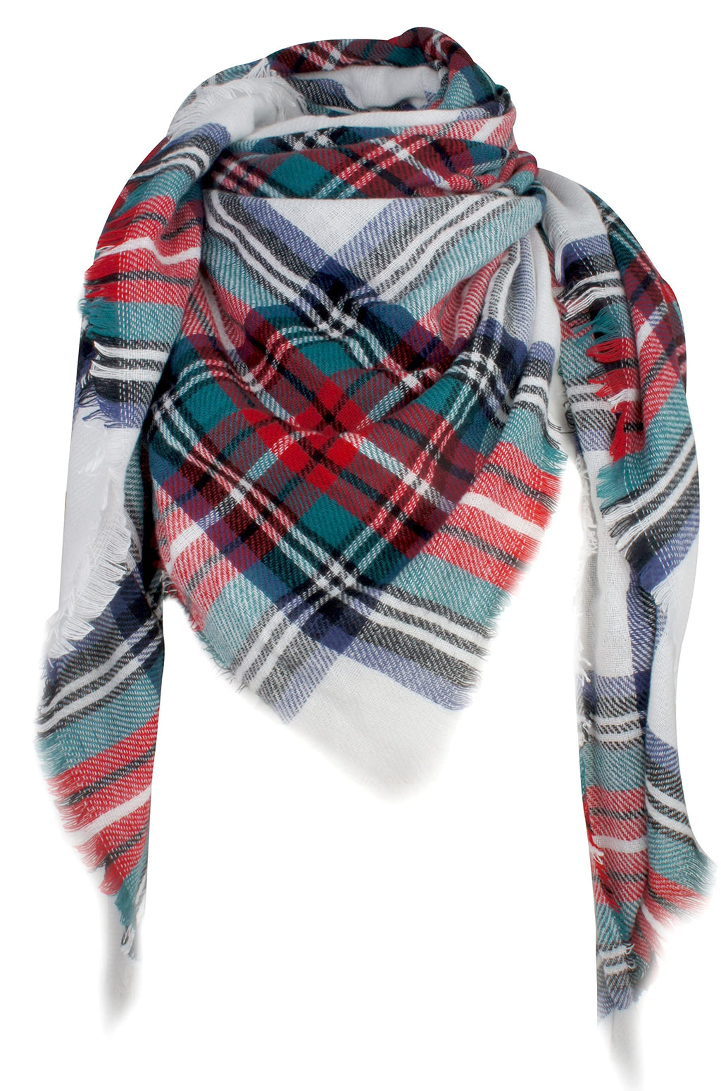 VIVIAN & VINCENT Fall Winter Scarf Classic Tassel Plaid Tartan Scarf for Women Warm Soft Chunky Large Blanket Wrap Shawl Scarves