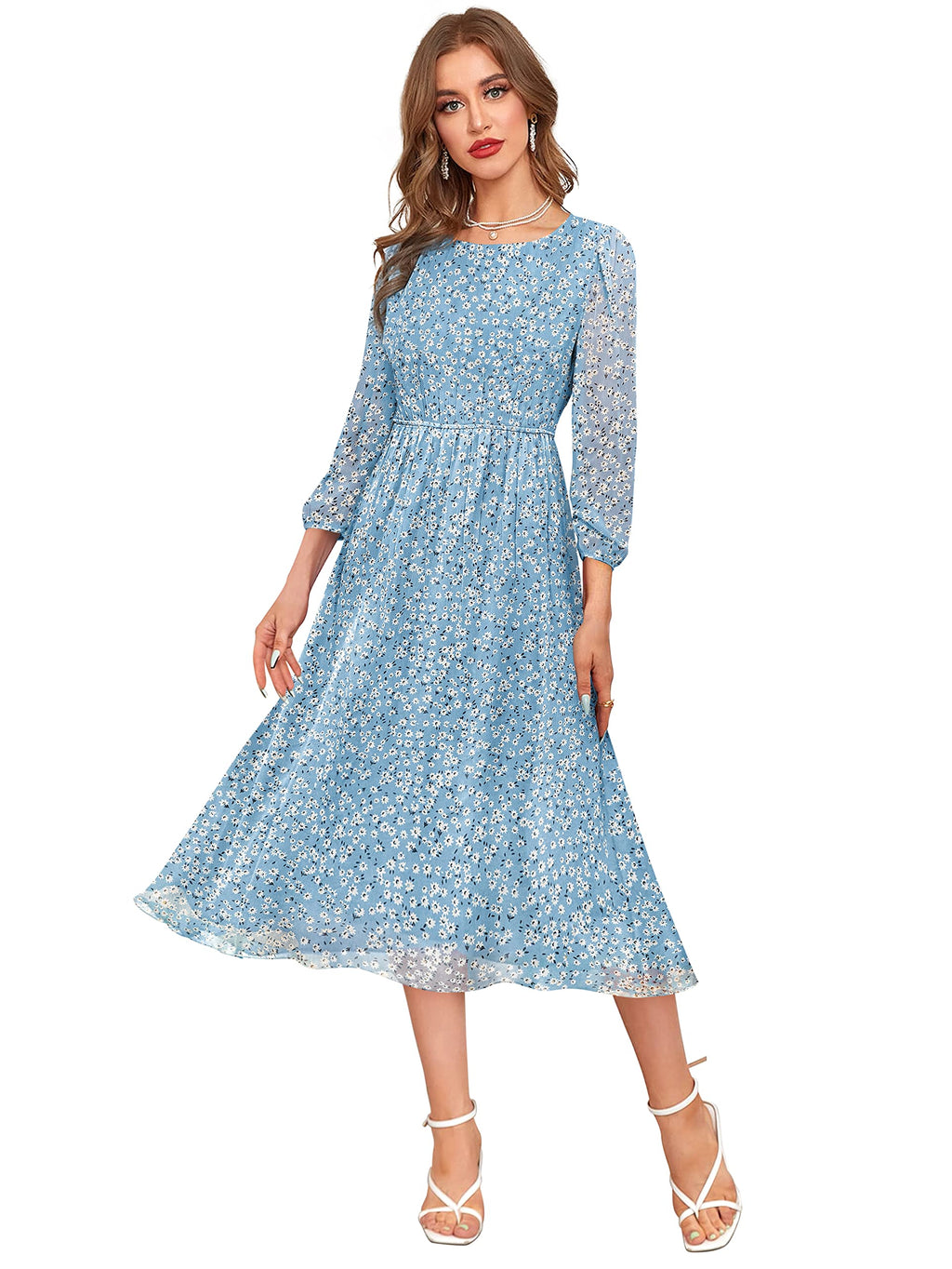 Toochki Kurti For Women | A Line Kurti |Latest Women Kurti | Sky Blue Trendy Kurti | One Piece | Fit & Flared | Floral Printed K