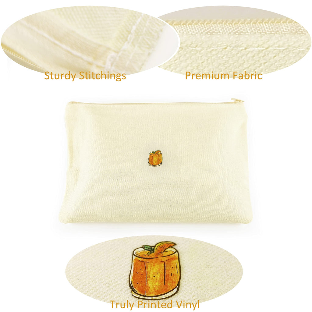 Koolmox Bulk Cosmetic Bags, 20pcs Multipurpose Makeup Bag with Zipper, Canvas Pencil Bag, Bulk Plain Beige Canvas Bag for Travel