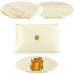 Koolmox Bulk Cosmetic Bags, 20pcs Multipurpose Makeup Bag with Zipper, Canvas Pencil Bag, Bulk Plain Beige Canvas Bag for Travel