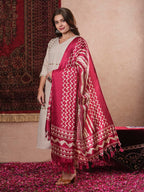 ANNI DESIGNER Ladies Cotton Blend Embroidered Straight Trousers Kurta Dupatta