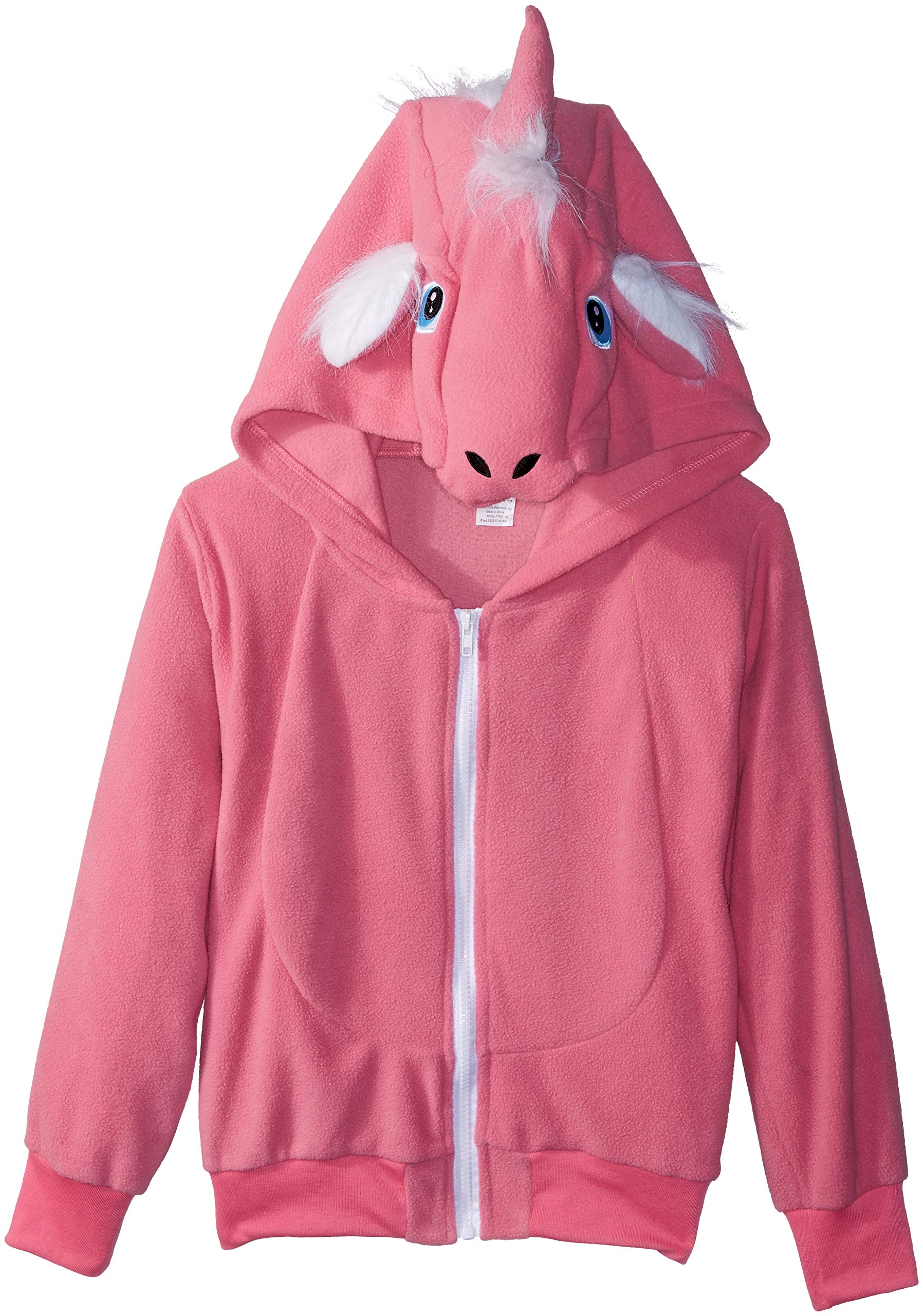 Diva Pink Unicorn Hoodie Kid M